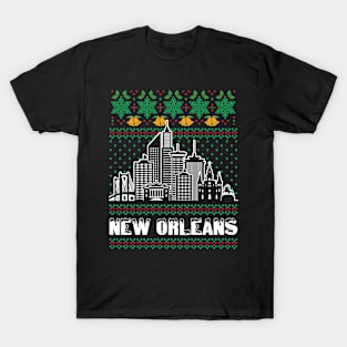 New Orleans Louisiana Ugly Christmas T-Shirt